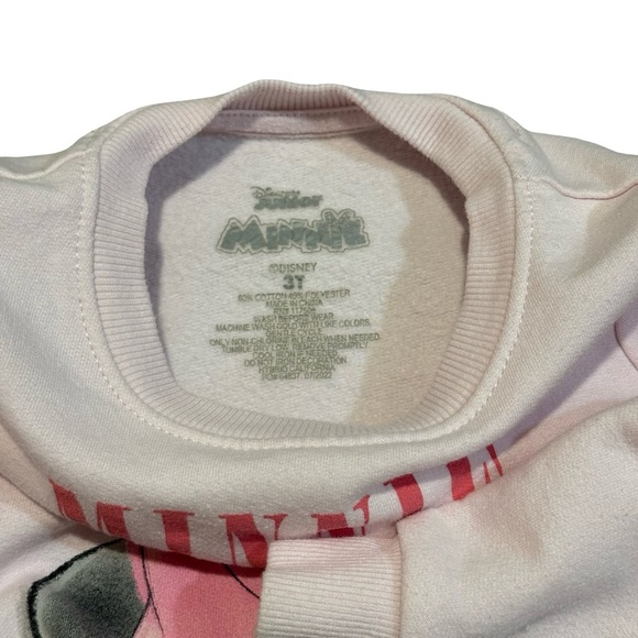 Disney Junior Toddler Girls Long Sleeve Minnie Mouse Sweatshirt Pink Size 3T - Picture 6 of 6